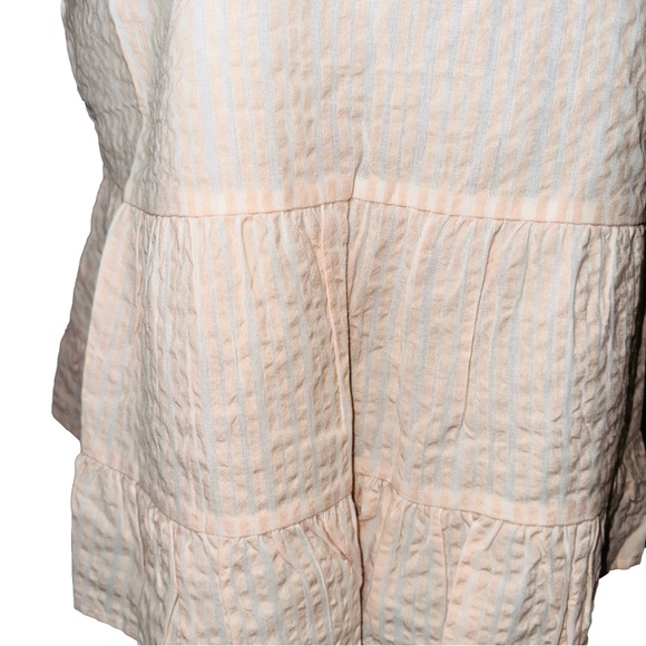 Universal Thread Striped Seersucker Peplum Cotton Tank - NWT - Picture 6 of 11